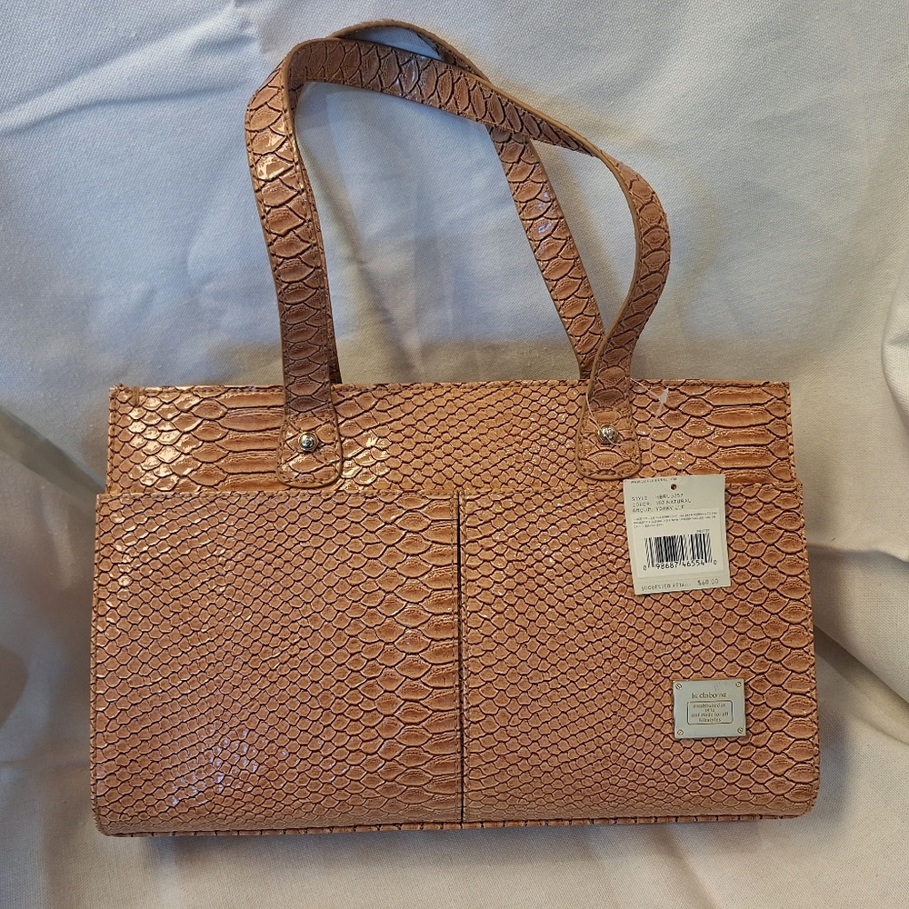 Elegant Tan Snake Print Women's Bag